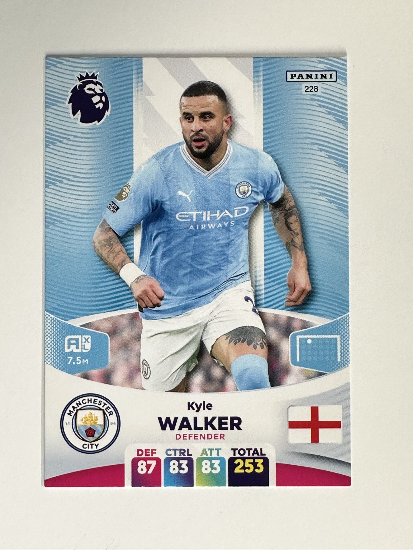 228 Kyle Walker Manchester City Base Panini Premier League Adrenalyn XL 2024 Card