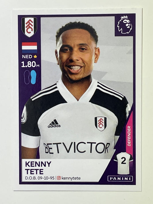 229 Kenny Tete Sticker Fulham Premier League 2021 Football Sticker