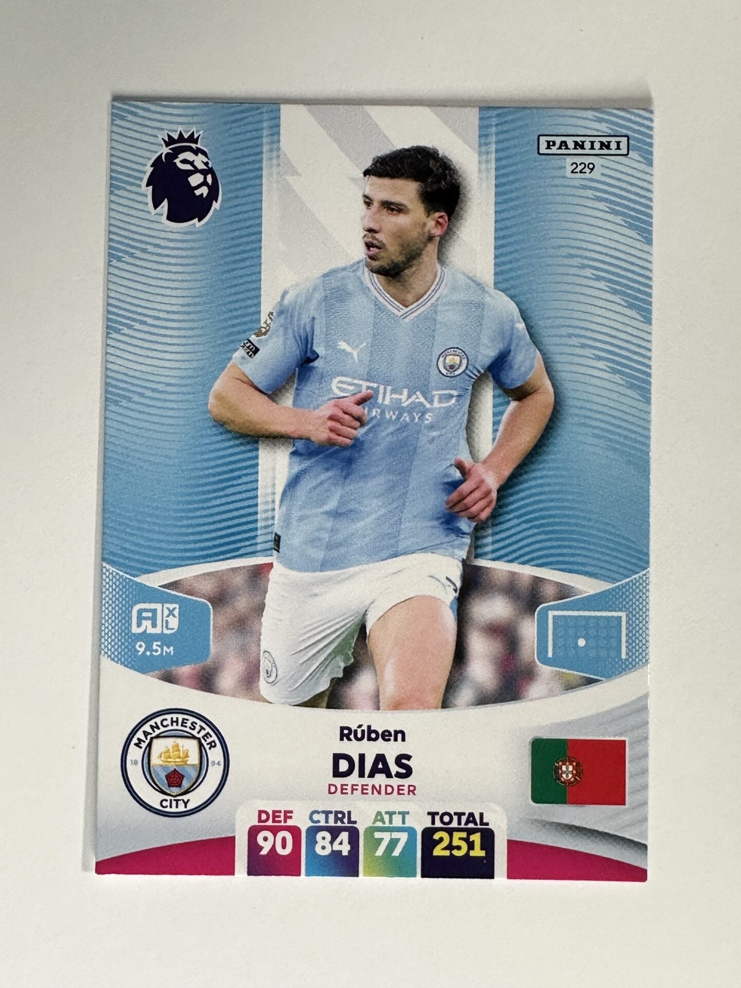 229 Ruben Dias Manchester City Base Panini Premier League Adrenalyn XL 2024 Card