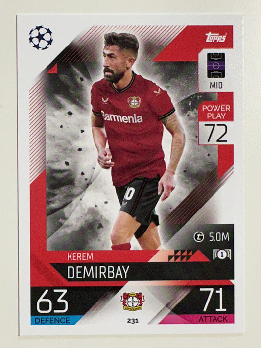 231. Kerem Demirbay (Bayer 04 Leverkusen) &#8211; Topps Match Attax 2022:2023 card