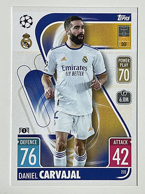 232.-Daniel-Carvajal-Real-Madrid-CF-Match-Attax-2021-22-Topps-Football-Card