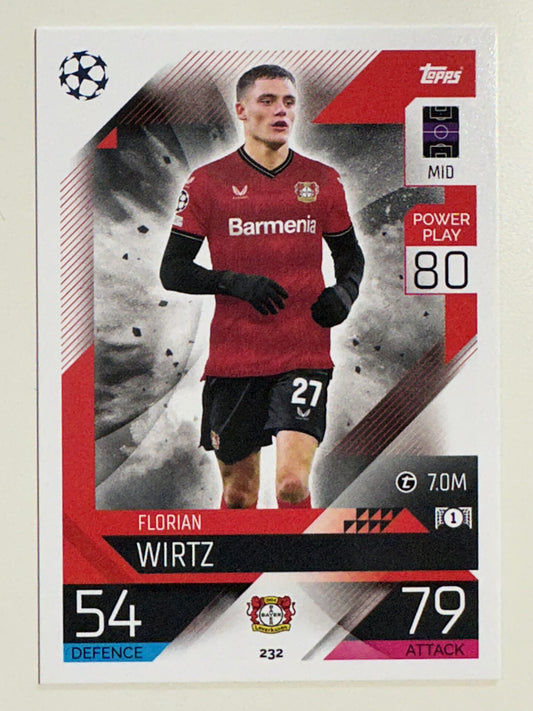 232. Florian Wirtz (Bayer 04 Leverkusen) &#8211; Topps Match Attax 2022:2023 card