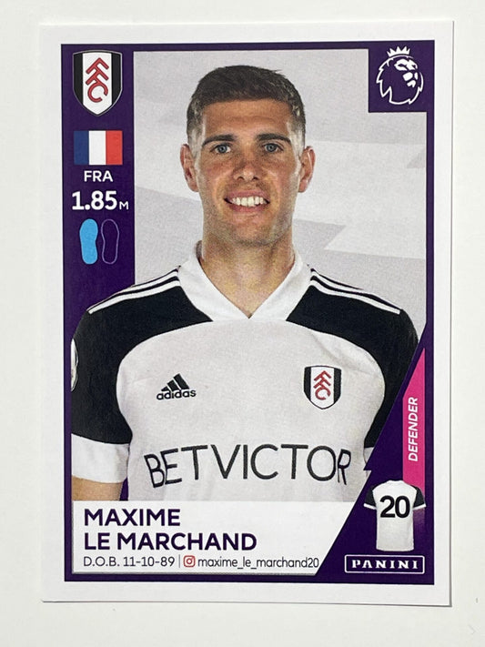 233 Maxime Le Marchand Sticker Fulham Premier League 2021 Football Sticker