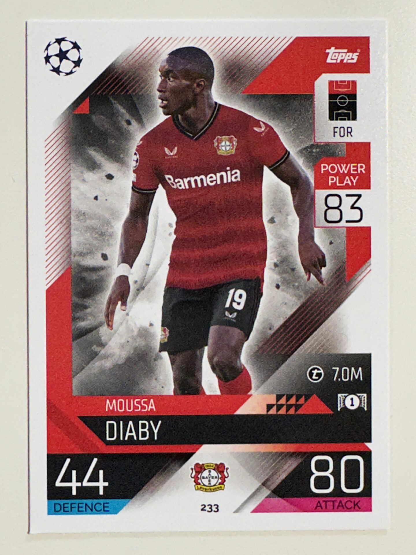 233. Moussa Diaby (Bayer 04 Leverkusen) &#8211; Topps Match Attax 2022:2023 card