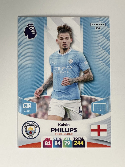 234 Kalvin Phillips Manchester City Base Panini Premier League Adrenalyn XL 2024 Card