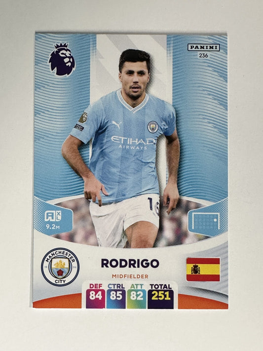 236 Rodrigo Manchester City Base Panini Premier League Adrenalyn XL 2024 Card