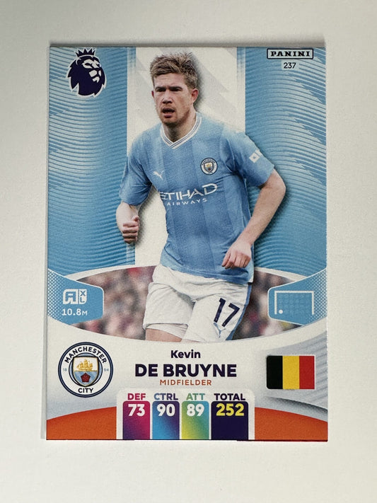 237 Kevin De Bruyne Manchester City Base Panini Premier League Adrenalyn XL 2024 Card