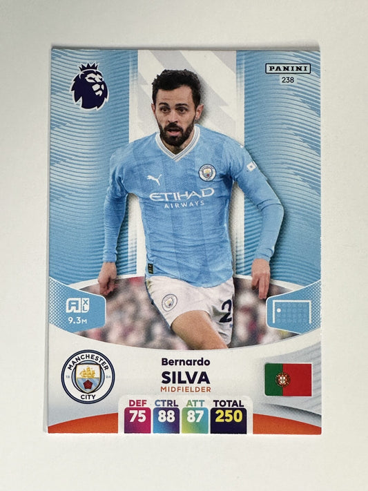 238 Bernardo Silva Manchester City Base Panini Premier League Adrenalyn XL 2024 Card