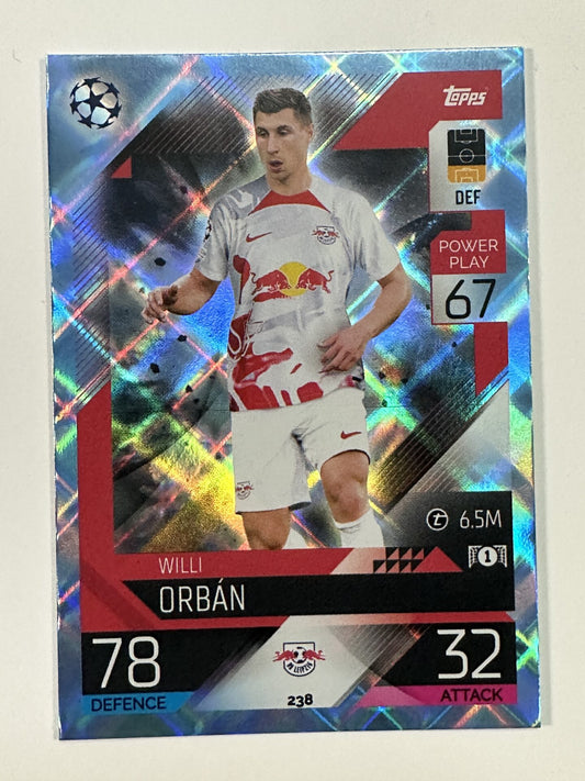 238 Willi Orban Base Crystal Foil Parallel (RB Leipzig) Topps Match Attax 2022:2023 Card