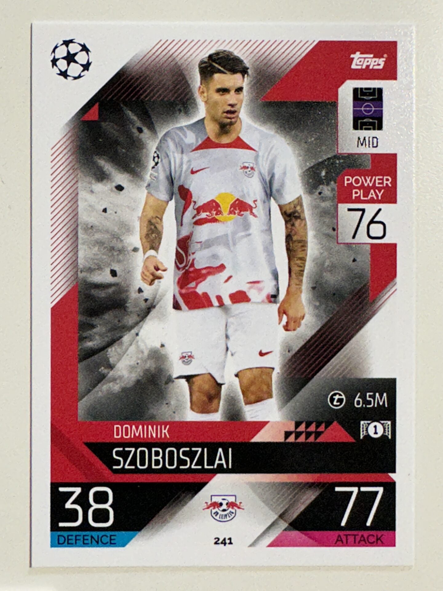 241. Dominik Szoboszlai (RB Leipzig) &#8211; Topps Match Attax 2022:2023 card