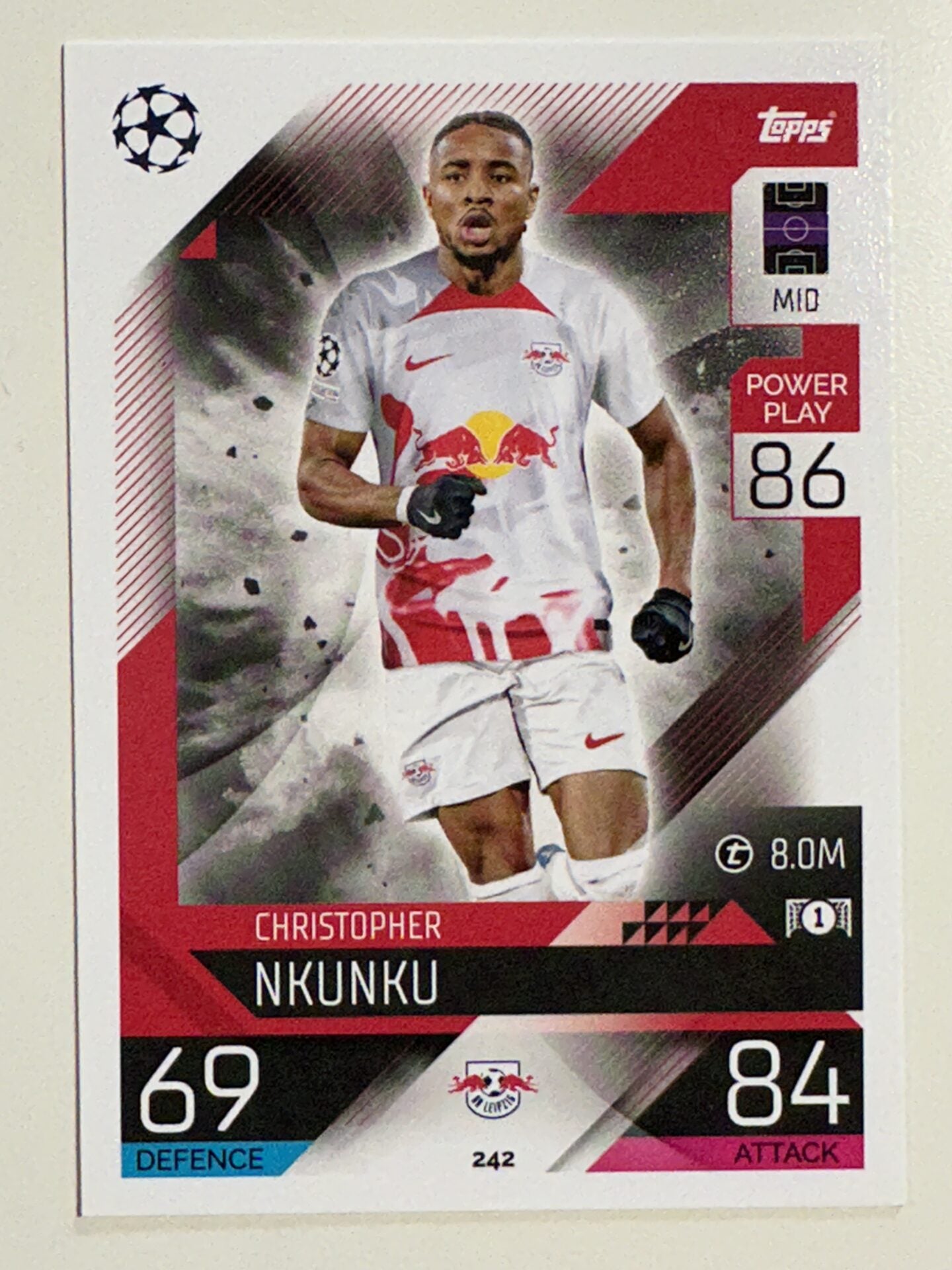 242. Christopher Nkunku (RB Leipzig) &#8211; Topps Match Attax 2022:2023 card