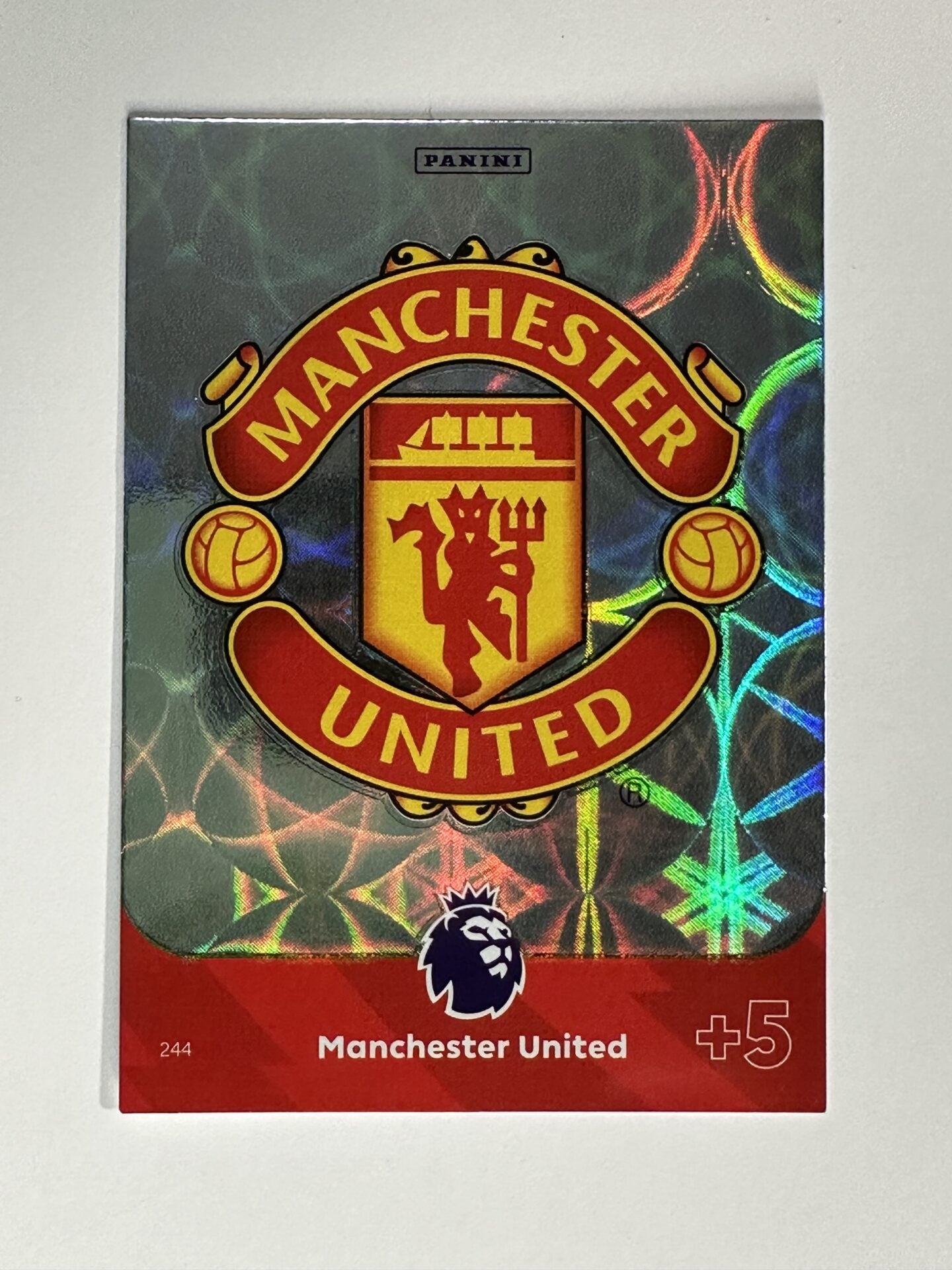 244 Club Badge Manchester United Base Panini Premier League Adrenalyn XL 2024 Card