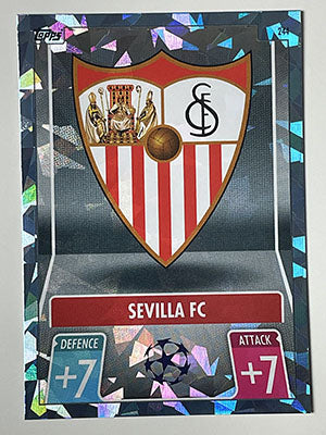 244.-Club-Badge-Crystal-Foil-Parallel-Sevilla-FC-Match-Attax-2021-22-Topps-Football-Card