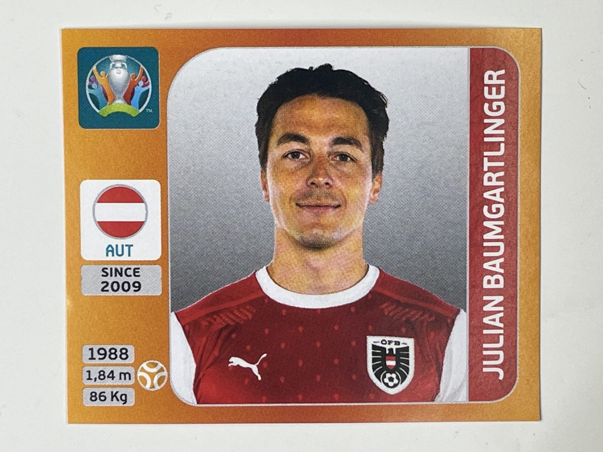 245. Julian Baumgartlinger (Austria) &#8211; Euro 2020 Stickers