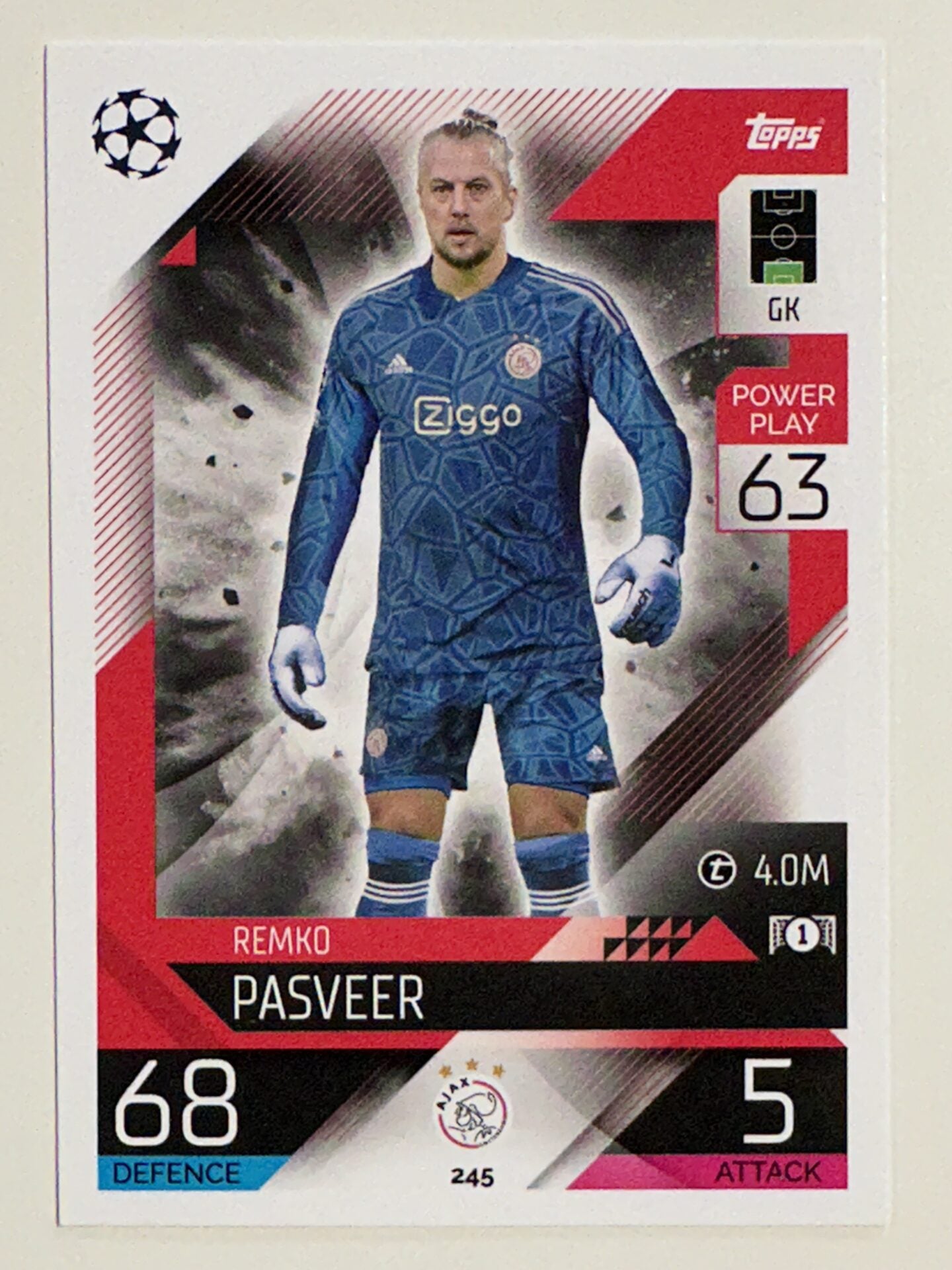 245. Remko Pasveer (AFC Ajax) &#8211; Topps Match Attax 2022:2023 card