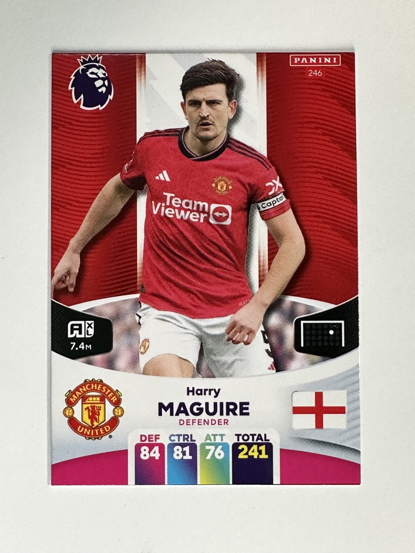 246 Harry Maguire Manchester United Base Panini Premier League Adrenalyn XL 2024 Card