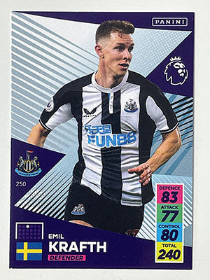 250.-Emil-Krafth-Newcastle-United-Panini-Adrenalyn-XL-2021-22-Card-Football