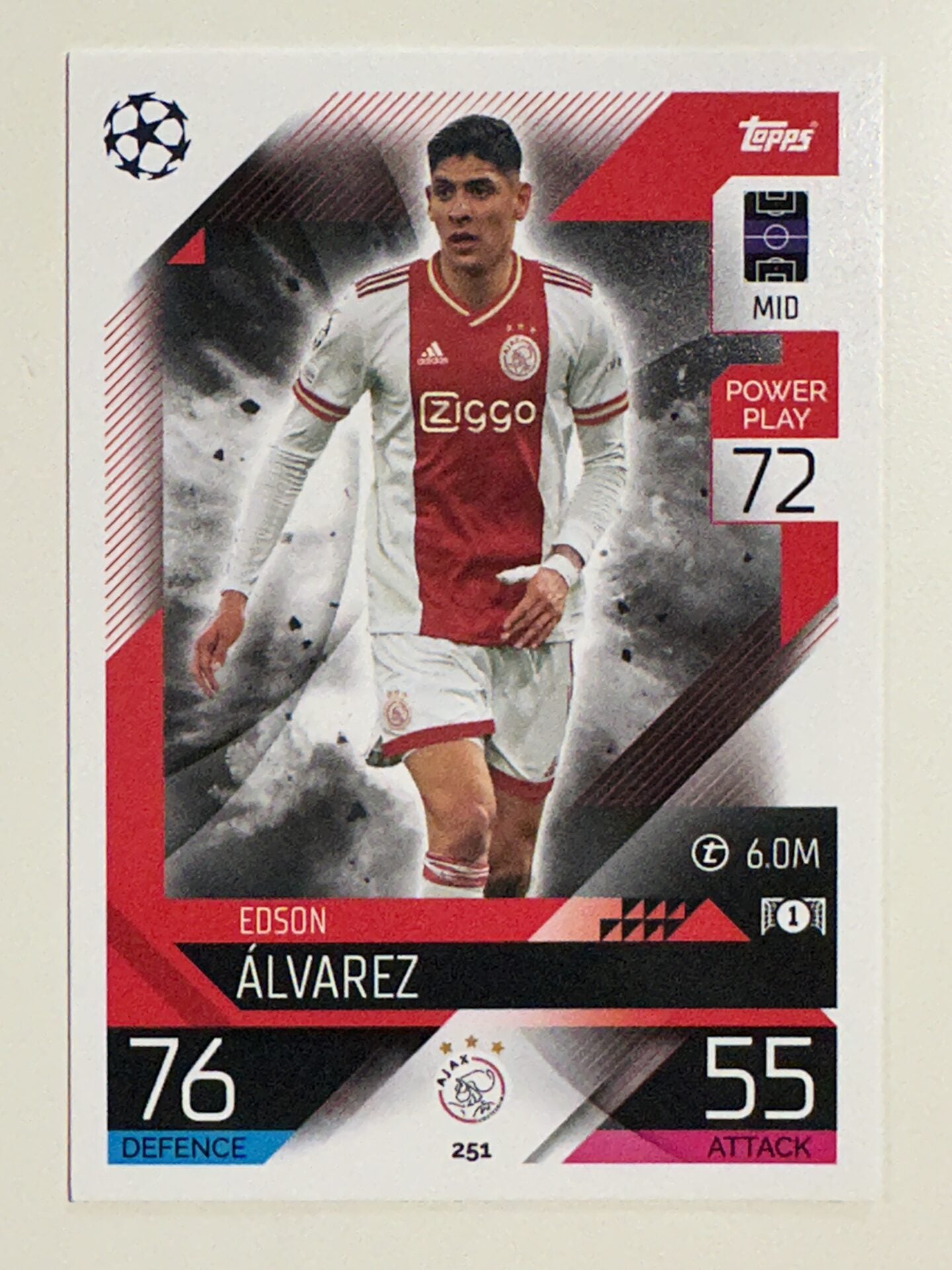 251. Edson Álvarez (AFC Ajax) &#8211; Topps Match Attax 2022:2023 card