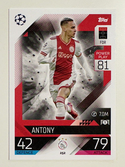 252. Antony (AFC Ajax) &#8211; Topps Match Attax 2022:2023 card