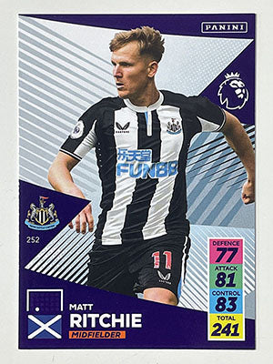 252.-Matt-Ritchie-Newcastle-United-Panini-Adrenalyn-XL-2021-22-Card-Football