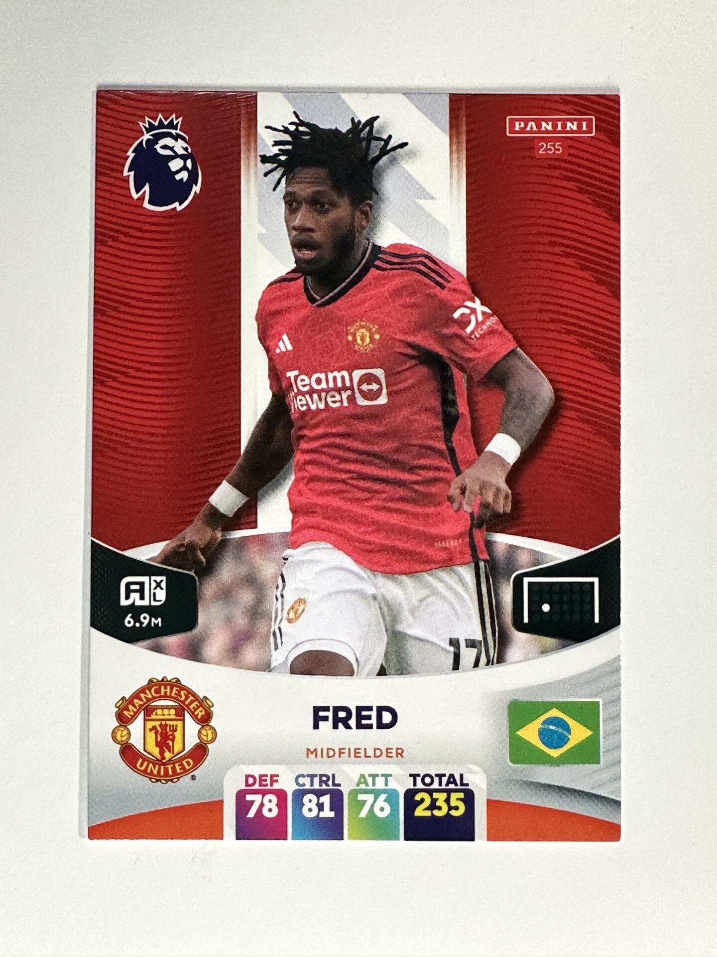 255 Fred Manchester United Base Panini Premier League Adrenalyn XL 2024 Card