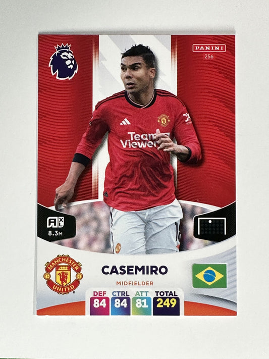 256 Casemiro Manchester United Base Panini Premier League Adrenalyn XL 2024 Card