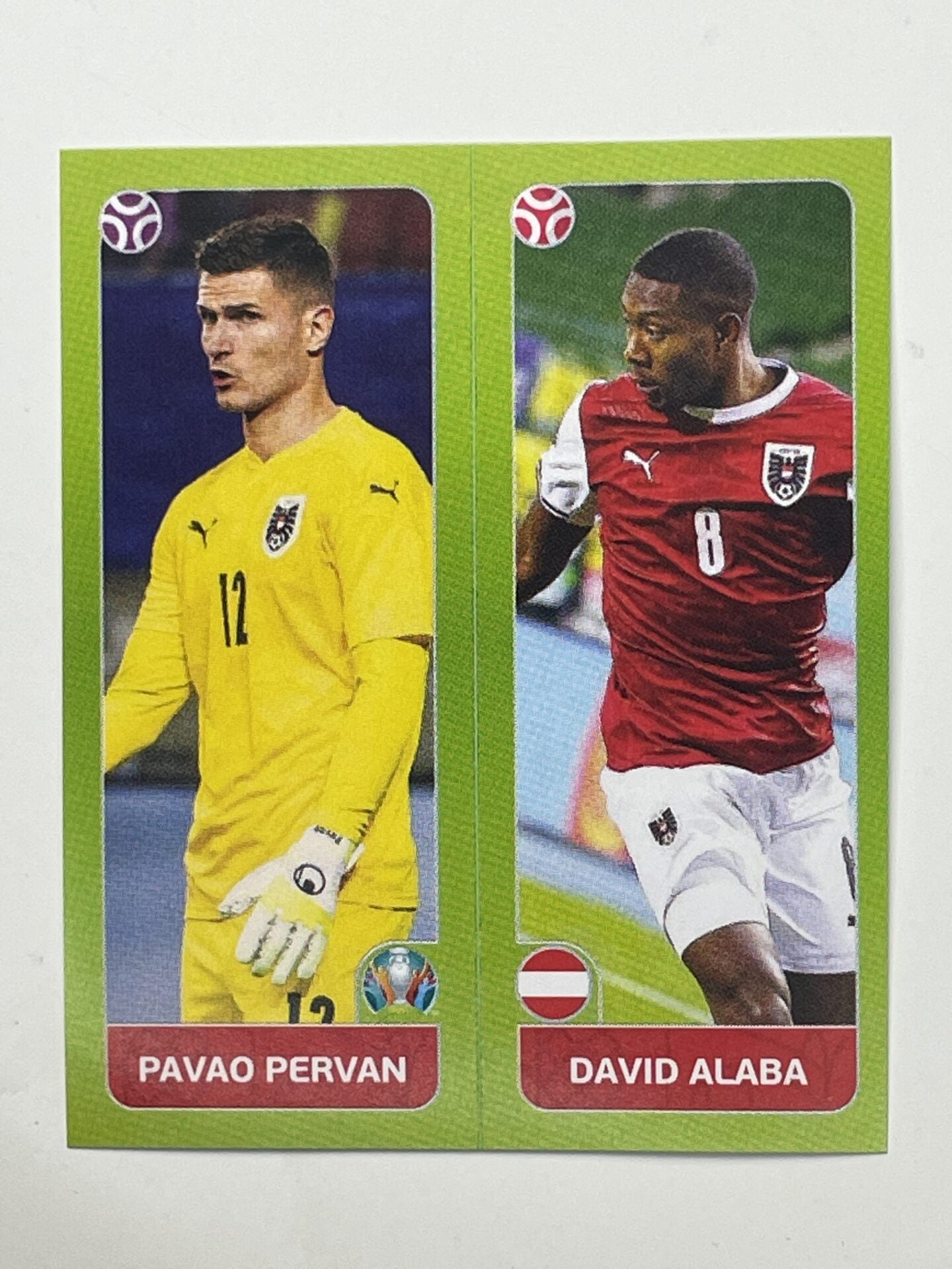 256a:b. Pavao Pervan &#038; David Alaba (Austria) &#8211; Euro 2020 Stickers