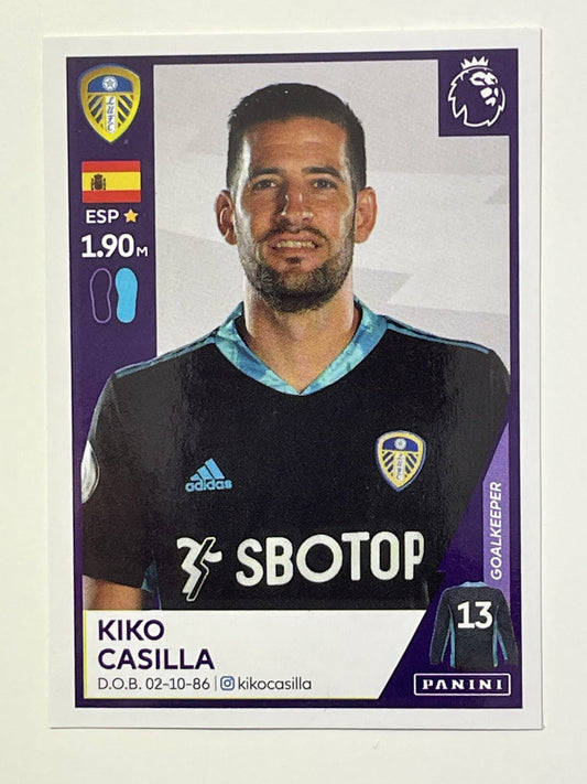 257 Kiko Casilla Sticker Leeds United Premier League 2021 Football Sticker