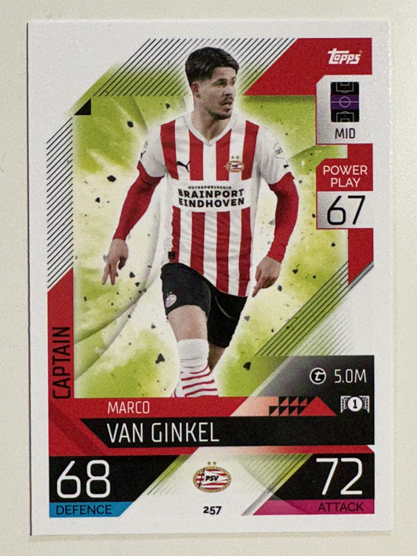 257. Marco van Ginkel (PSV Eindhoven) &#8211; Captain &#8211; Topps Match Attax 2022:2023 card