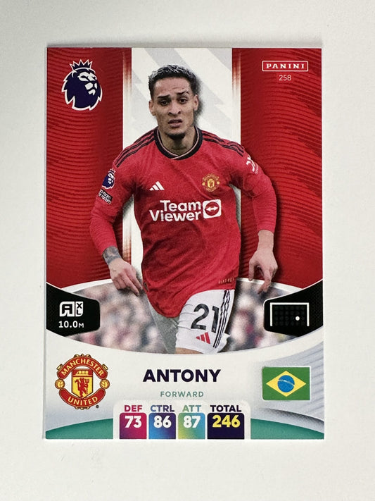 258 Antony Manchester United Base Panini Premier League Adrenalyn XL 2024 Card