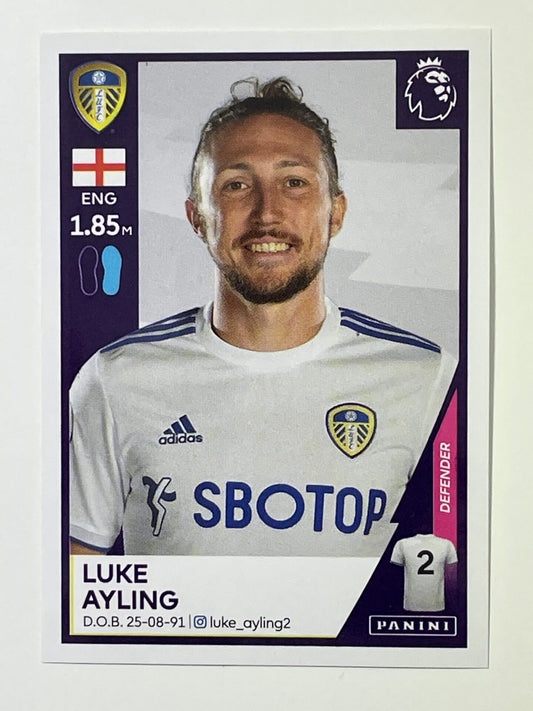 258 Luke Ayling Sticker Leeds United Premier League 2021 Football Sticker