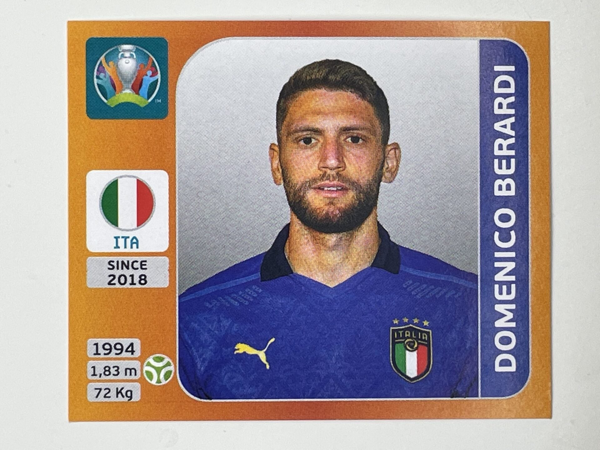 26. Domenico Berardi (Italy) &#8211; Euro 2020 Stickers