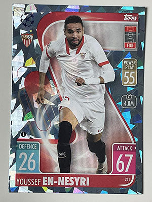 261.-Youssef-En-Nesyri-Crystal-Foil-Parallel-Sevilla-FC-Match-Attax-2021-22-Topps-Football-Card