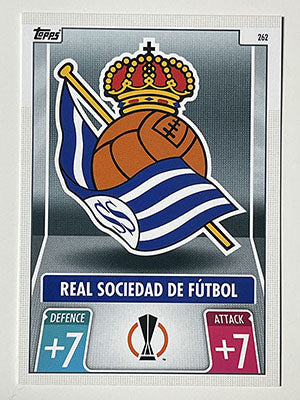 262.-Club-Badge-Real-Sociedad-de-Futbol-Match-Attax-2021-22-Topps-Football-Card