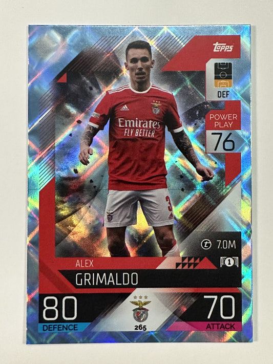 265 Alex Grimaldo Base Crystal Foil Parallel (Benfica) Topps Match Attax 2022:2023 Card