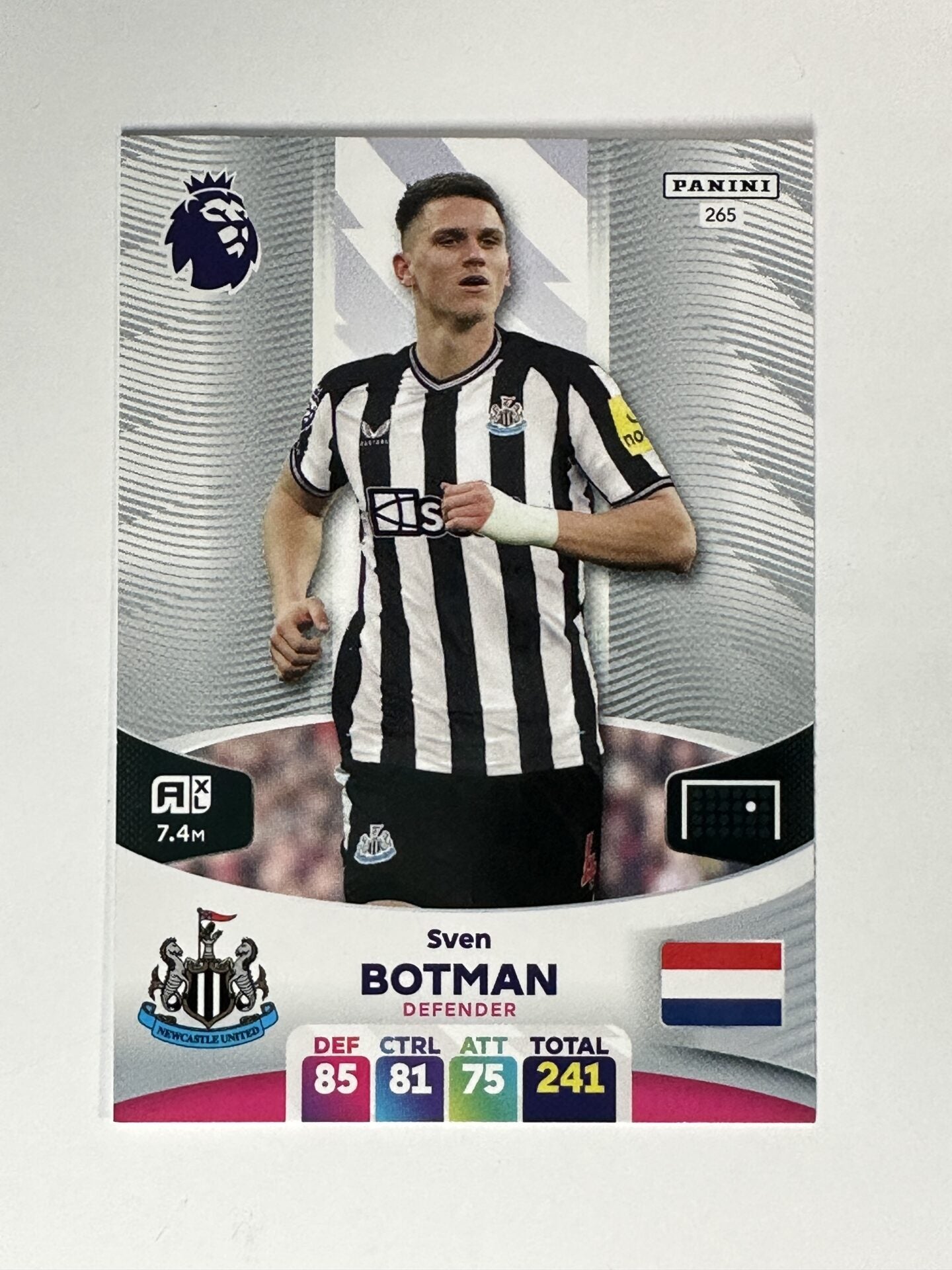 265 Sven Botman Newcastle Base Panini Premier League Adrenalyn XL 2024 Card