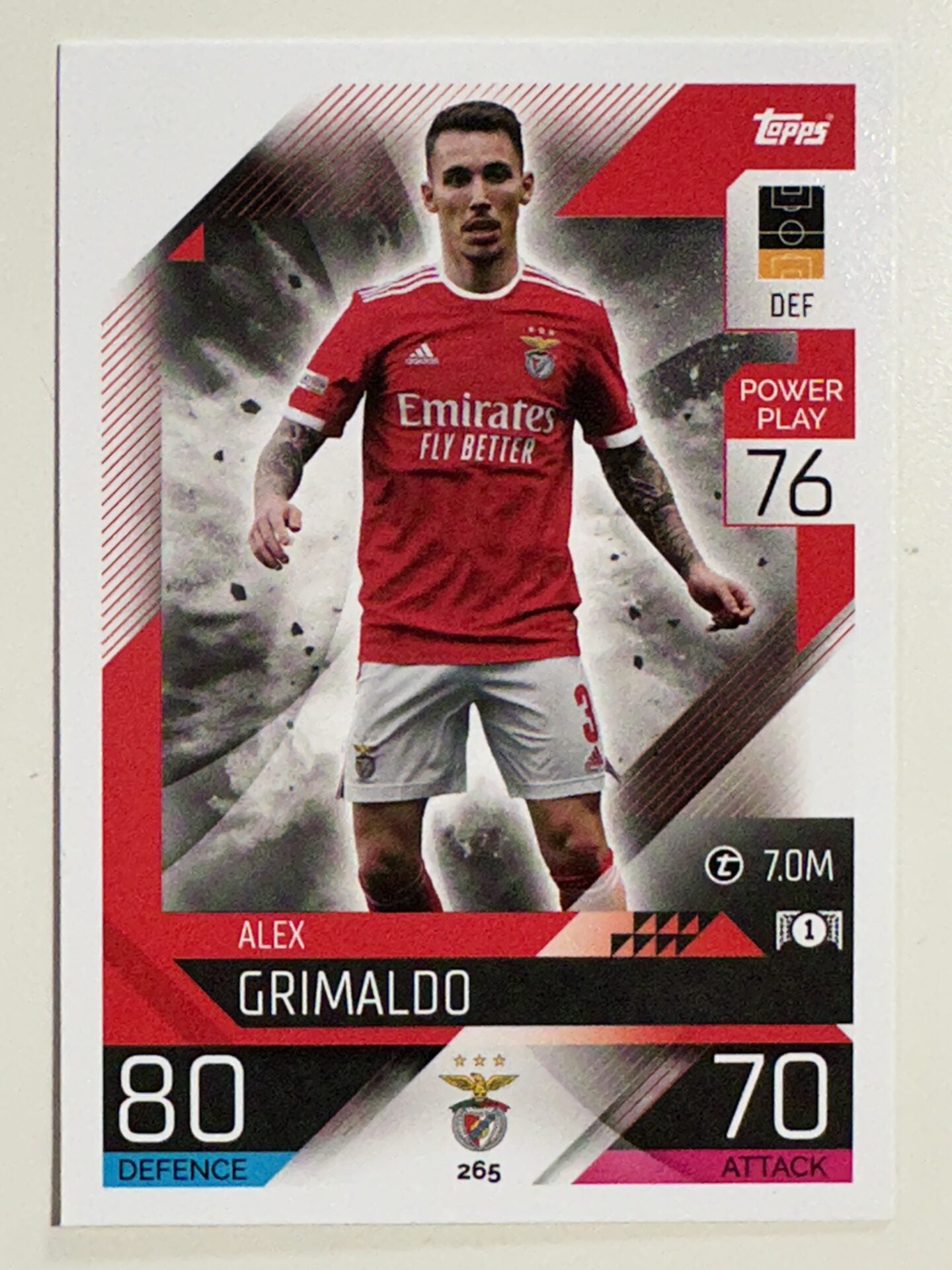 265. Alex Grimaldo (SL Benfica) &#8211; Topps Match Attax 2022:2023 card