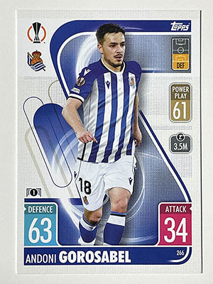 266.-Andoni-Gorosabel-Real-Sociedad-de-Futbol-Match-Attax-2021-22-Topps-Football-Card