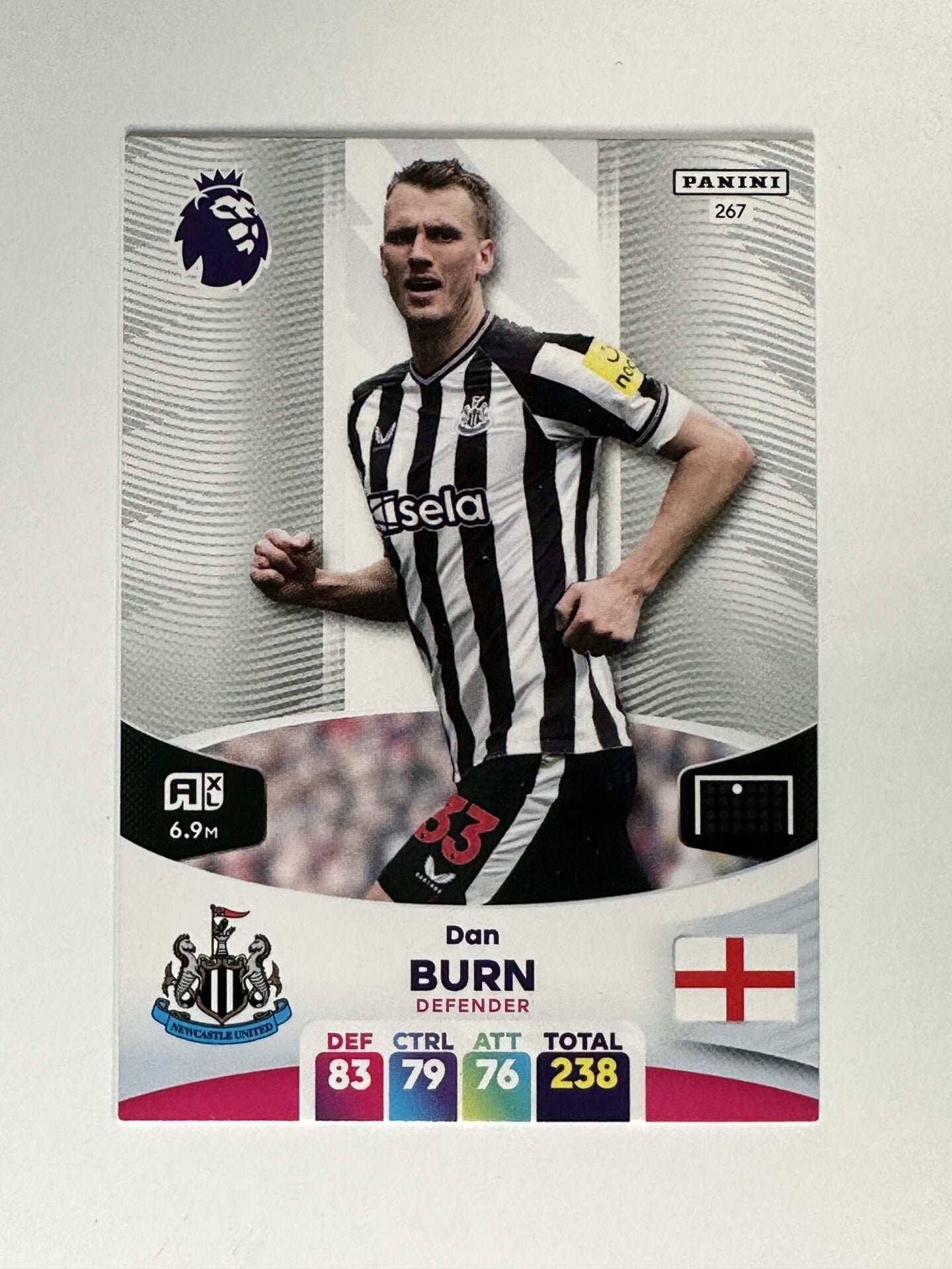 267 Dan Burn Newcastle Base Panini Premier League Adrenalyn XL 2024 Card