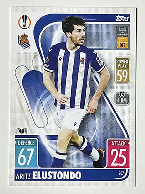 267.-Aritz-Elustondo-Real-Sociedad-de-Futbol-Match-Attax-2021-22-Topps-Football-Card