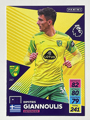 267.-Dimitrios-Giannoulis-Norwich-City-Panini-Adrenalyn-XL-2021-22-Card-Football