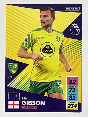 268.-Ben-Gibson-Norwich-City-Panini-Adrenalyn-XL-2021-22-Card-Football