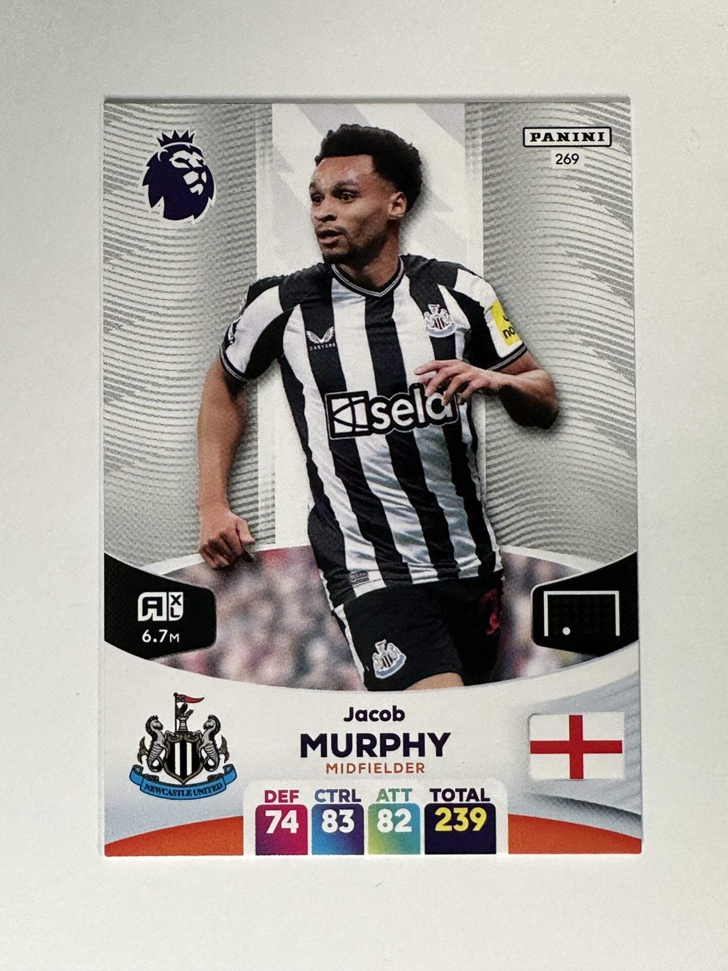 269 Jacob Murphy Newcastle Base Panini Premier League Adrenalyn XL 2024 Card