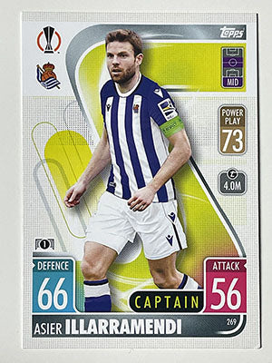 269.-Asier-Illarramendi-Captain-Real-Sociedad-de-Futbol-Match-Attax-2021-22-Topps-Football-Card