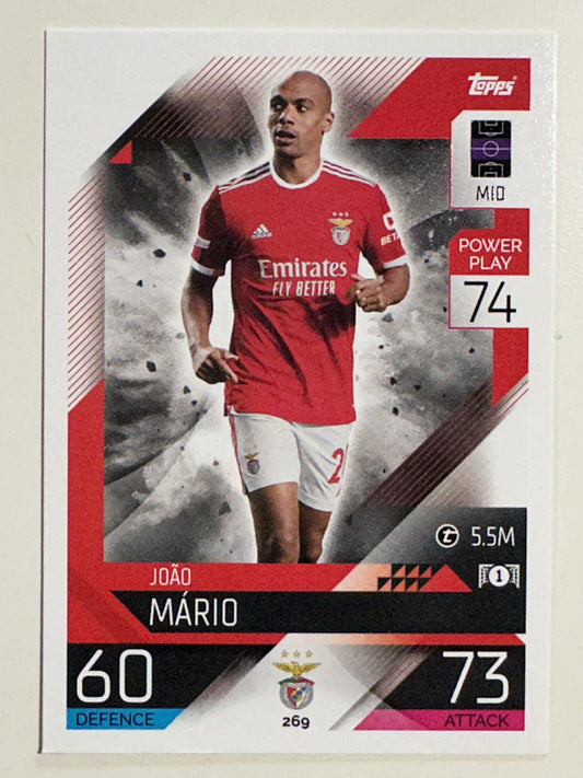 269. João Mário (SL Benfica) &#8211; Topps Match Attax 2022:2023 card