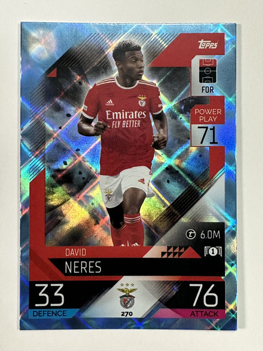 270 David Neres Base Crystal Foil Parallel (Benfica) Topps Match Attax 2022:2023 Card