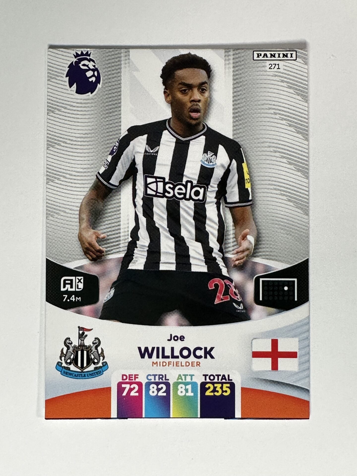 271 Joe Willock Newcastle Base Panini Premier League Adrenalyn XL 2024 Card