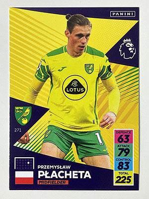 271.-Przemyslaw-Placheta-Norwich-City-Panini-Adrenalyn-XL-2021-22-Card-Football