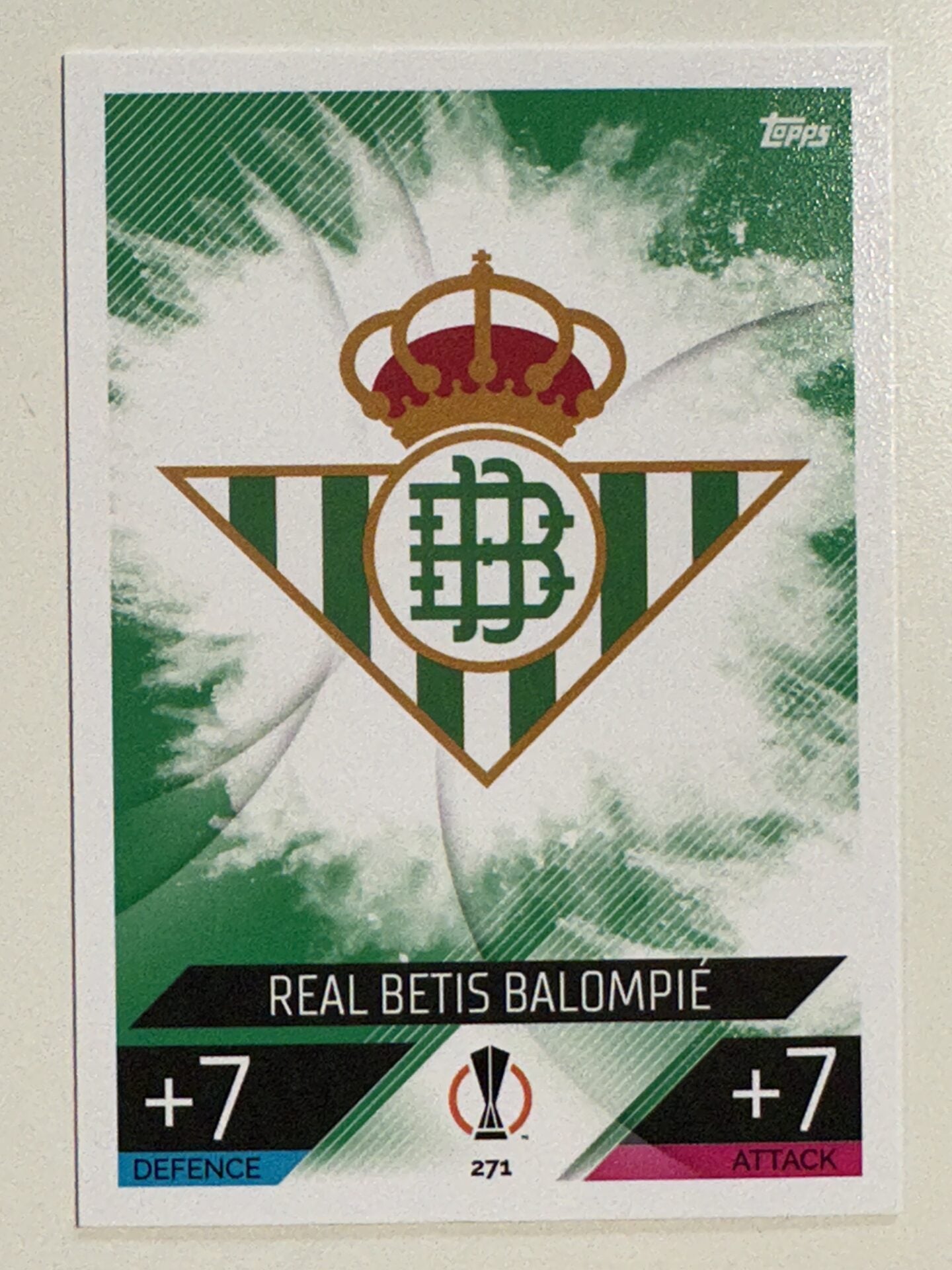 271. Team Badge (Real Betis Balompie) &#8211; Topps Match Attax 2022:2023 card