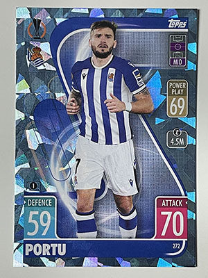 272.-Portu-Crystal-Foil-Parallel-Real-Sociedad-Match-Attax-2021-22-Topps-Football-Card